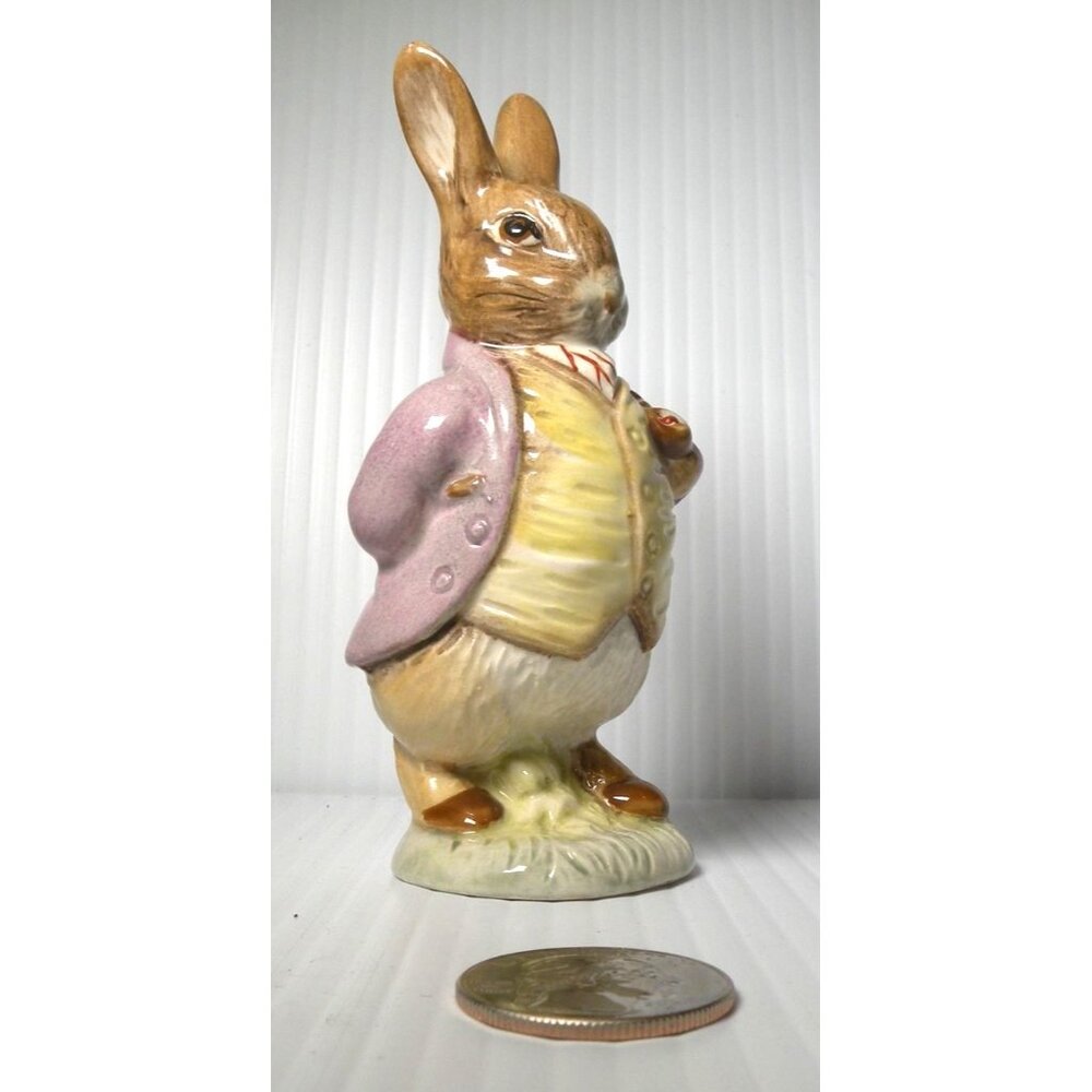Vintage Beswick England Beatrix Potter Mr. Benjamin Bunny Figurine 1965 Hand-Pai